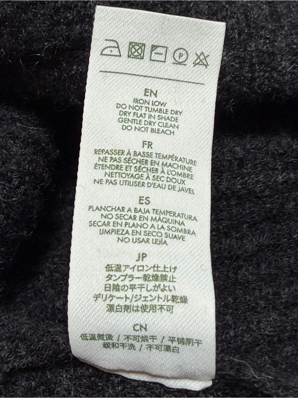LilySilk Cashmere Ribbed Knit Balaclava in Charcoal Gray.